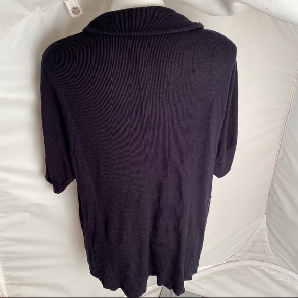 Joan Vass navy blue open cardigan - Picture 3 of 7